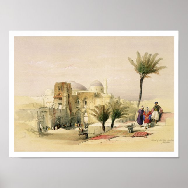 Kirche des Heiligen Sepulchers, Jerusalem, Teller  Poster (Vorne)