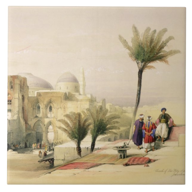 Kirche des heiligen Sepulchre, Jerusalem, Platte Fliese (Vorderseite)