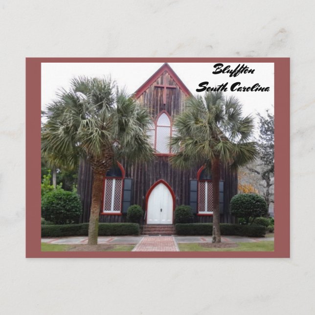 Kirche des Kreuzes - Bluffton, South Carolina Postkarte (Vorderseite)