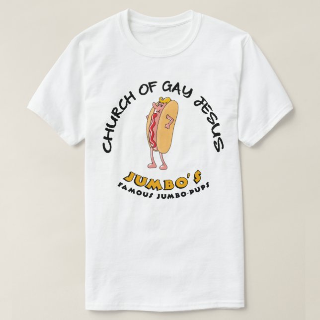 Kirche Gay Jesus schamlos T-Shirt (Design vorne)