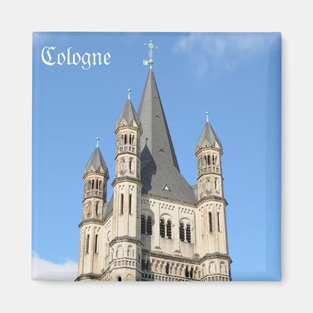 Kirche Gross St. Martin in Köln Magnet (Vorne)