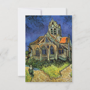 Kirche in Auvers von Vincent van Gogh Hochzeit RSVP Karte