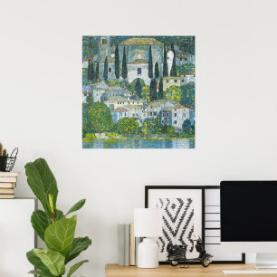 Kirche in Cassone von Gustav Klimt Poster