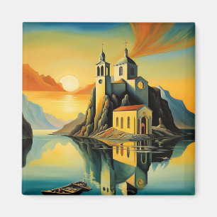 Kirche in Fjord 8 Magnet