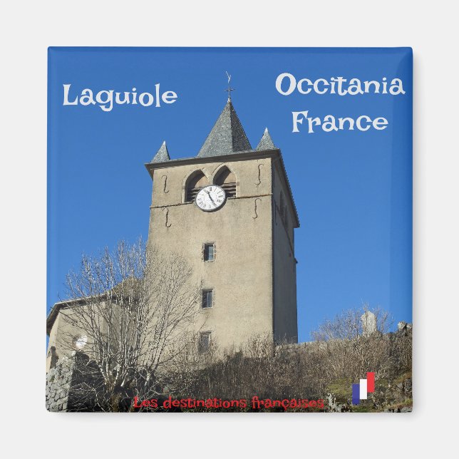 Kirche in Laguiole in Frankreich Magnet (Vorne)