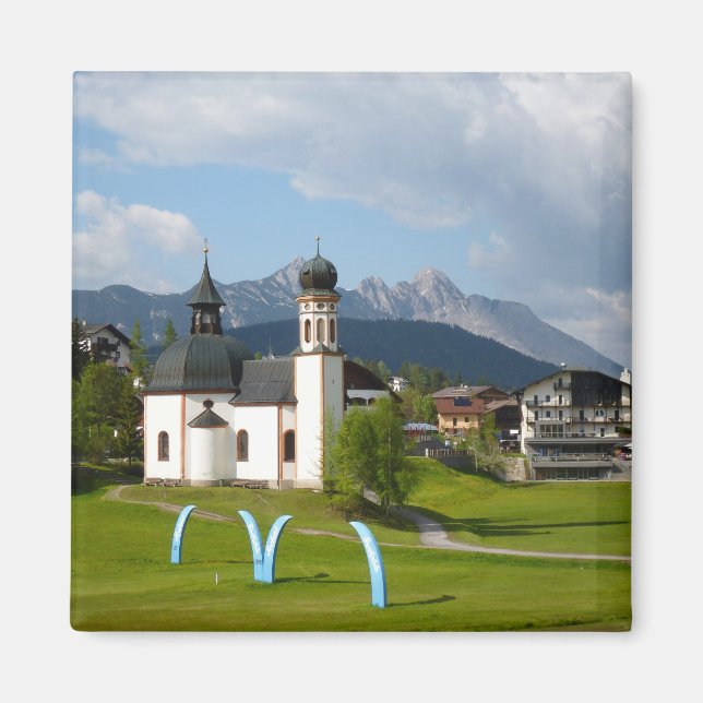 Kirche in Seefeld, österreichischer Magnet (Vorne)