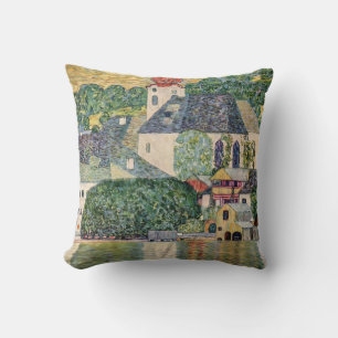 Kirche in Unterach am Attersee von Gustav Klimt Kissen