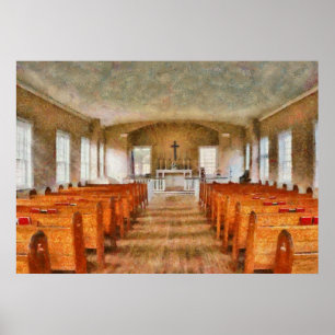 Kirche - Innenansicht einer Kirche Poster