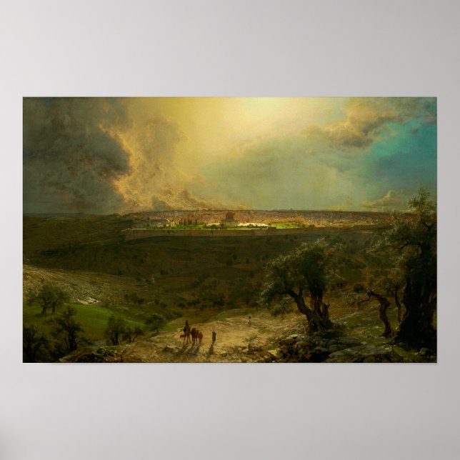 Kirche - Jerusalem vom Ölberg Poster (Vorne)