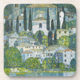 Kirche (Kirche) in Cassone von Gustav Klimt Getränkeuntersetzer
