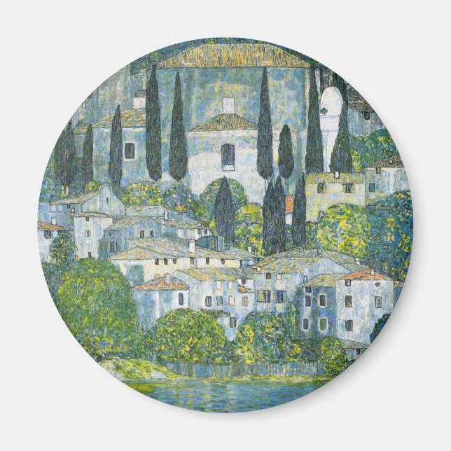 Kirche (Kirche) in Cassone von Gustav Klimt Magnet (Vorne)