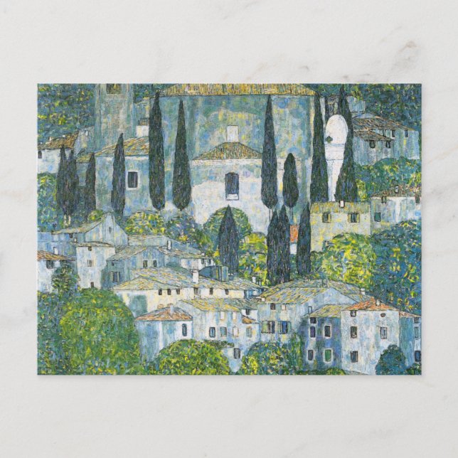 Kirche (Kirche) in Cassone von Gustav Klimt Postkarte (Vorderseite)