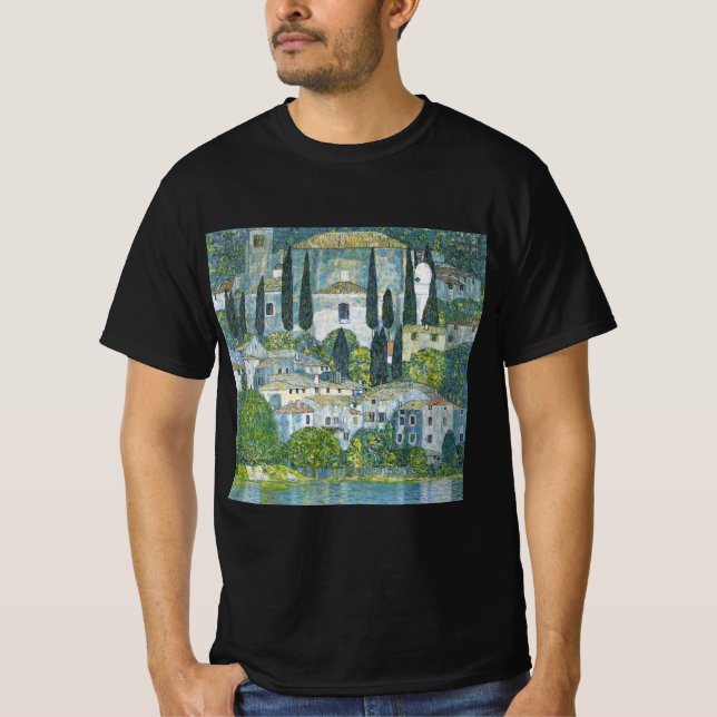 Kirche (Kirche) in Cassone von Gustav Klimt T-Shirt (Vorderseite)