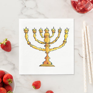 Kirche Menorah Serviette