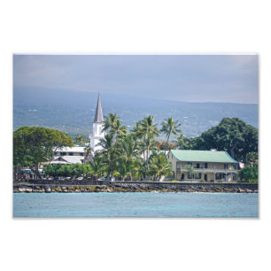 Kirche Mokuaikaua, Schloss Hulihee, Kailua-Kona, H Fotodruck