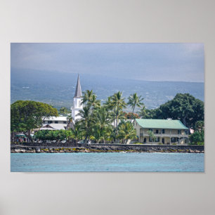 Kirche Mokuaikaua, Schloss Hulihee, Kailua-Kona, H Poster