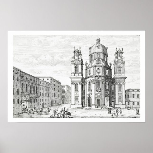 Kirche Notre Dame, Salzburg, Österreich, ab 'Ent Poster (Vorne)