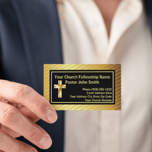 Kirche Pastor Klassische Gold- und Black Business  Visitenkarte