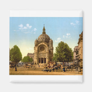 Kirche Saint Augustine, Vintage Paris Frankreich Magnet