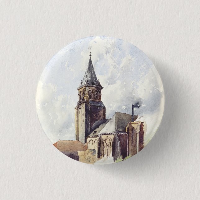 Kirche Saint Germain des Pres Paris Button (Vorderseite)