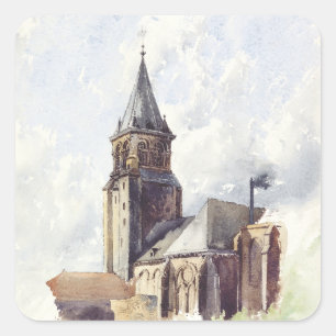 Kirche Saint Germain des Pres Paris Quadratischer Aufkleber