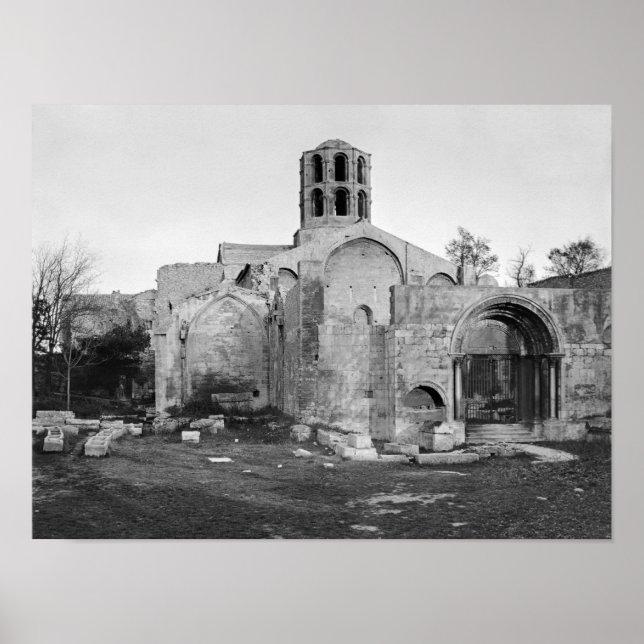 Kirche Saint-Honoratus von Les Alyscamps Poster (Vorne)