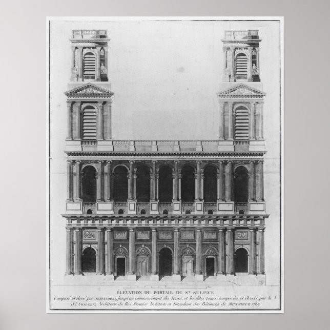 Kirche Saint-Sulpice Poster (Vorne)
