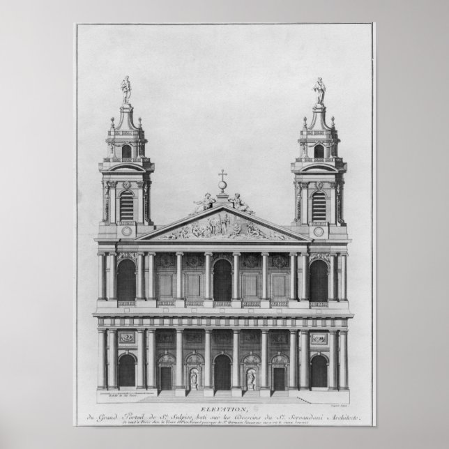 Kirche Saint-Sulpice Poster (Vorne)
