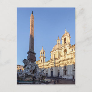 Kirche Sant Agnese auf der Piazza Navona - Rom Postkarte