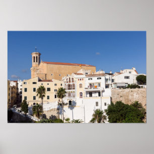 Kirche Santa Maria - Mahon, Menorca, Spanien Poster