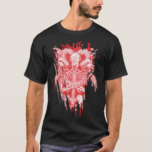 Kirche Satan All Hail Goat Satanic Baphomet T-Shirt