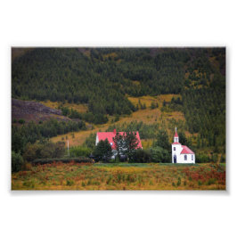Kirche Silfrastadakirkja in Island Fotodruck