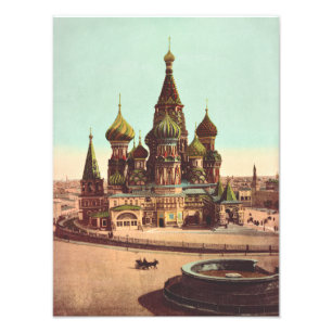 Kirche St. Basil, Roter Platz Moskau Fotodruck