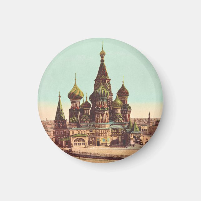 Kirche St. Basil, Roter Platz Moskau Magnet (Vorne)