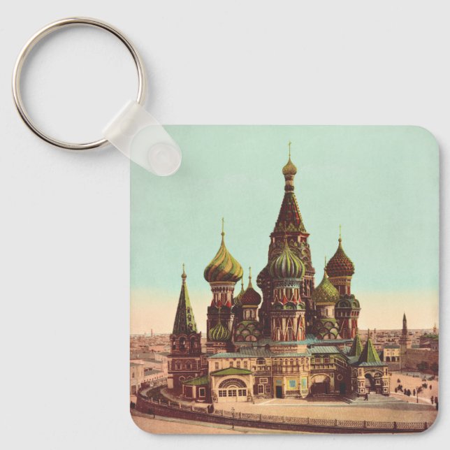 Kirche St. Basil, Roter Platz Moskau Schlüsselanhänger (Vorderseite)