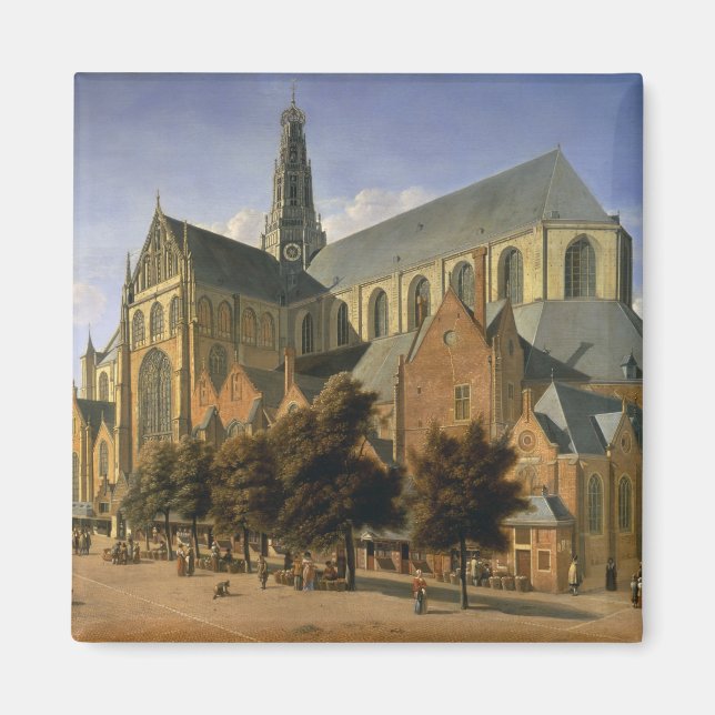 Kirche St. Bavo in Haarlem, 1666 Magnet (Vorne)