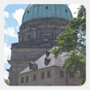 Kirche St. Elisabeth in Nürnberg, Deutschland Quadratischer Aufkleber