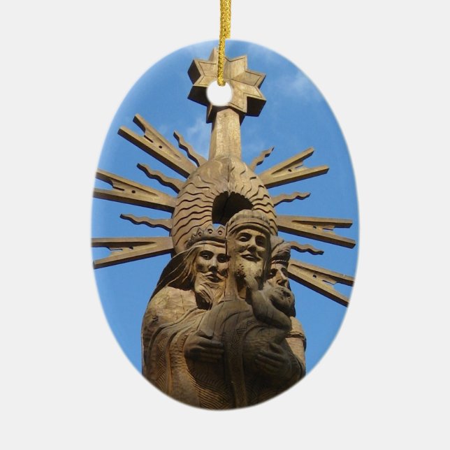 Kirche St. George Statue, Vilkija, LITAUEN Keramik Ornament (Vorne)