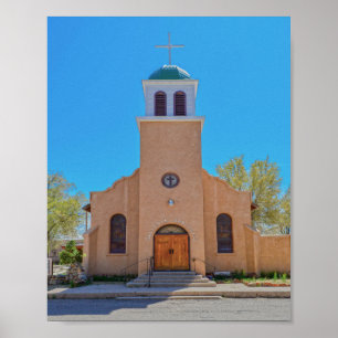 Kirche St. Joseph, Cerrillos, New Mexico Poster
