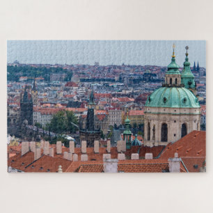 Kirche St. Nicolas und Dächer von Prag, Tschechisc Puzzle