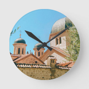 Kirche St. Nikolaus - Kotor - Montenegro Runde Wanduhr