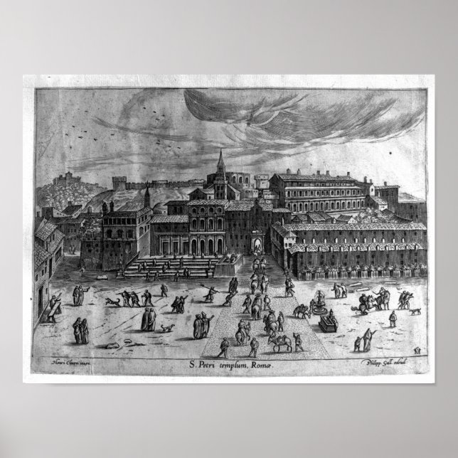 Kirche St. Peter, aus "Sicht auf Rom" Poster (Vorne)