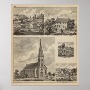 Kirche St. Peter, Caledonia, Minnesota Poster