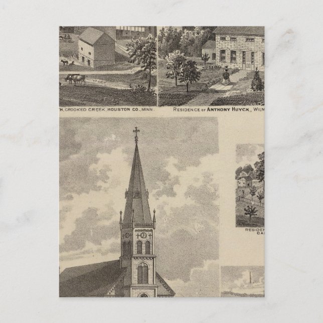 Kirche St. Peter, Caledonia, Minnesota Postkarte (Vorderseite)