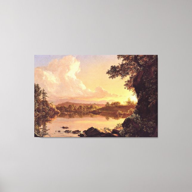 Kirche - Szene auf der Catskill-Bucht, Leinwanddruck (Vorderseite)