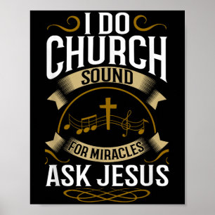 Kirche Tontechniker O System Musik Christlich  Poster