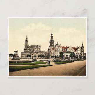 Kirche und Königliche Burg, Altstadt, Dresden, Sac Postkarte