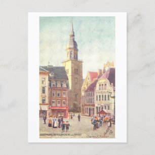 Kirche und Markt im alten Stil, Dortmund, Deutschl Postkarte