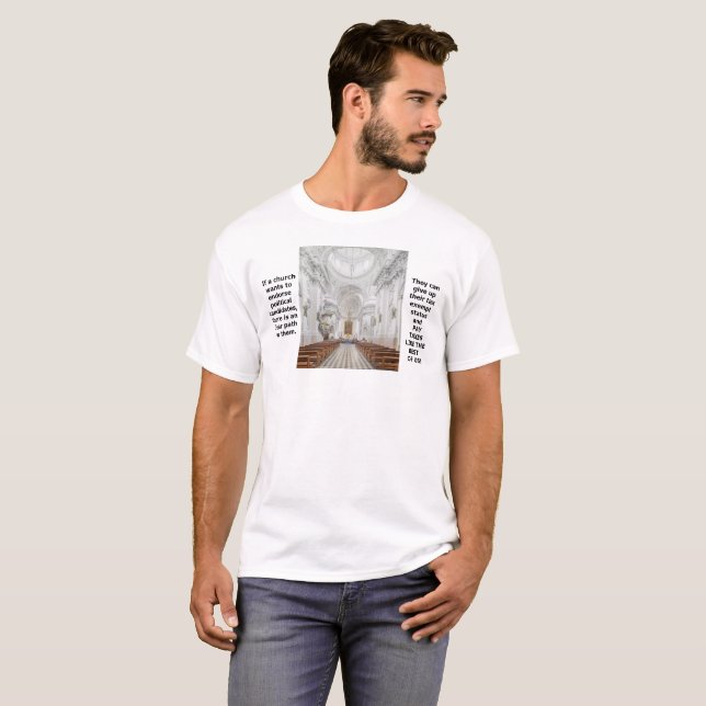 Kirche und Steuern T-Shirt (Vorne ganz)