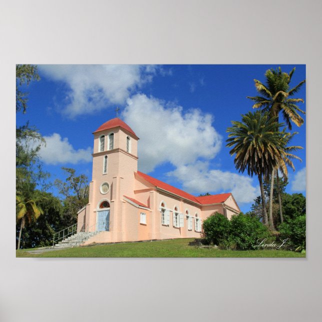 Kirche von Antigua Canvas Print Poster (Vorne)
